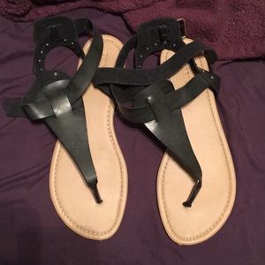Torrid dark grey sandals!
